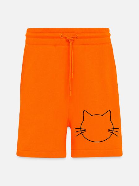 Cat head - Shorts - made by SPREAD - SUNSET ORANGE