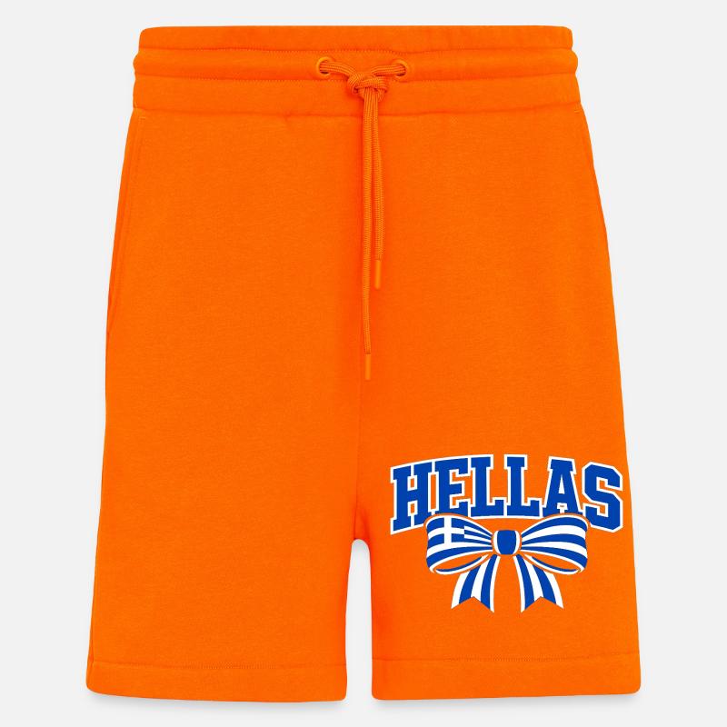 Boucle d’Hellas - Short bio décontracté fabriqué en UE - SUNSET ORANGE