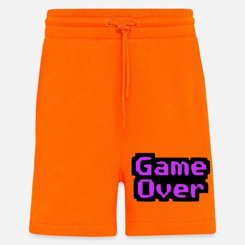 Game Over Pixel Retro - Short bio décontracté fabriqué en UE - SUNSET ORANGE