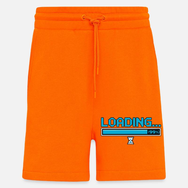 Pixel-Ladebar mit Sanduhr - Shorts - made by SPREAD - SUNSET ORANGE