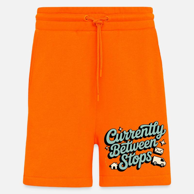 Between Stops | Postman Deliverer Humor - Shorts - made by SPREAD - SUNSET ORANGE