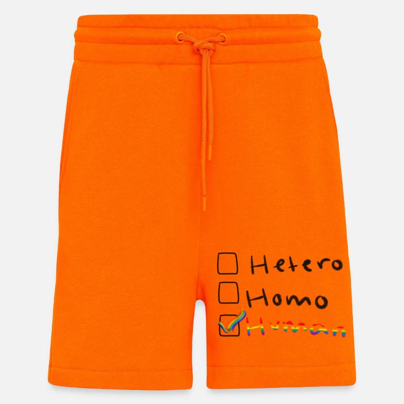 Rainbow Human Checkbox - Shorts - made by SPREAD - SUNSET ORANGE
