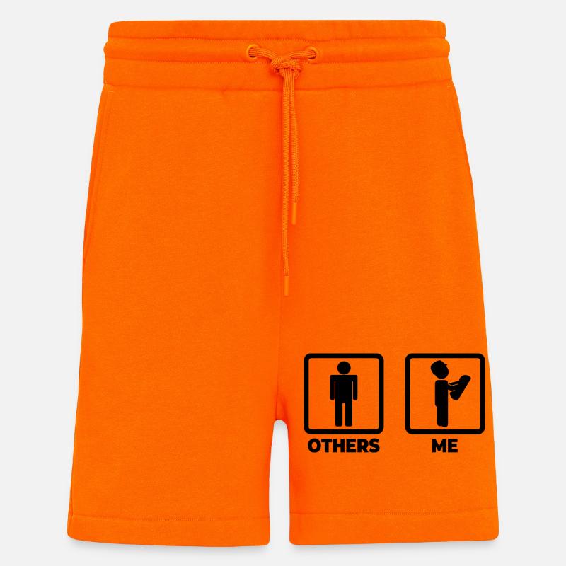 Bunottes d’architectes - Short bio décontracté fabriqué en UE - SUNSET ORANGE