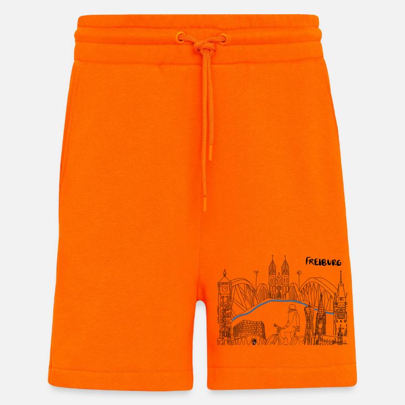 Freiburg Skyline  - Shorts - made by SPREAD - SUNSET ORANGE