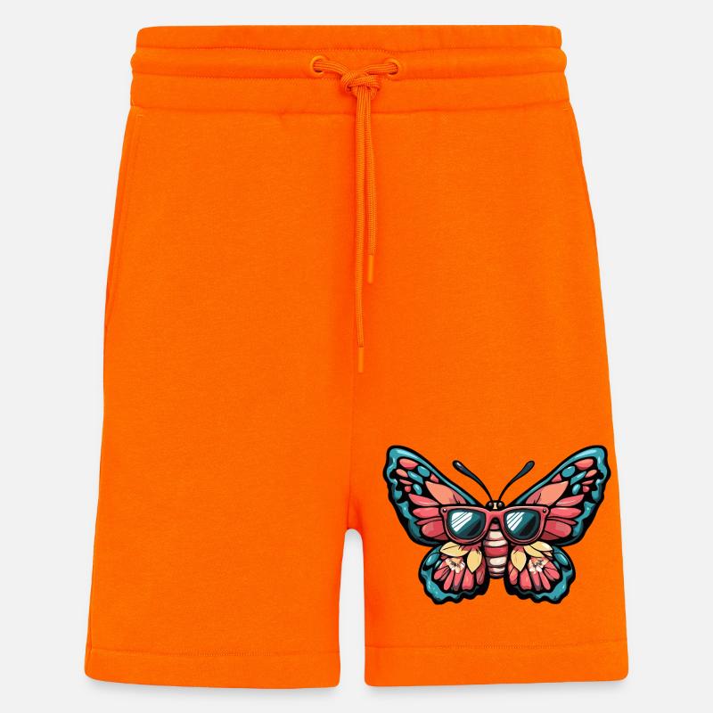 Schmetterling Comic Urlaub - Shorts - made by SPREAD - SUNSET ORANGE