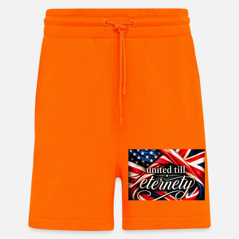 Drapeaux unis jusqu’à l’éternité - Short bio décontracté fabriqué en UE - SUNSET ORANGE