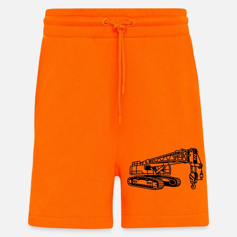 Machine à grue - Short bio décontracté fabriqué en UE - SUNSET ORANGE