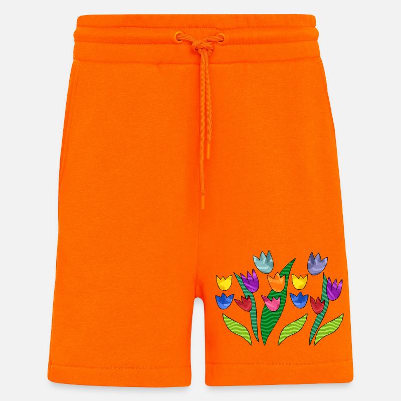 Fleur - Short bio décontracté fabriqué en UE - SUNSET ORANGE