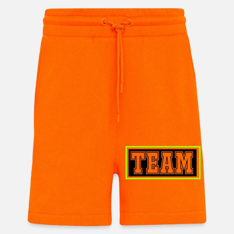Équipe - Short bio décontracté fabriqué en UE - SUNSET ORANGE