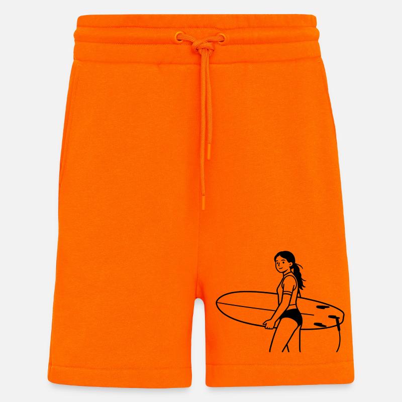 surfer - Short bio décontracté fabriqué en UE - SUNSET ORANGE
