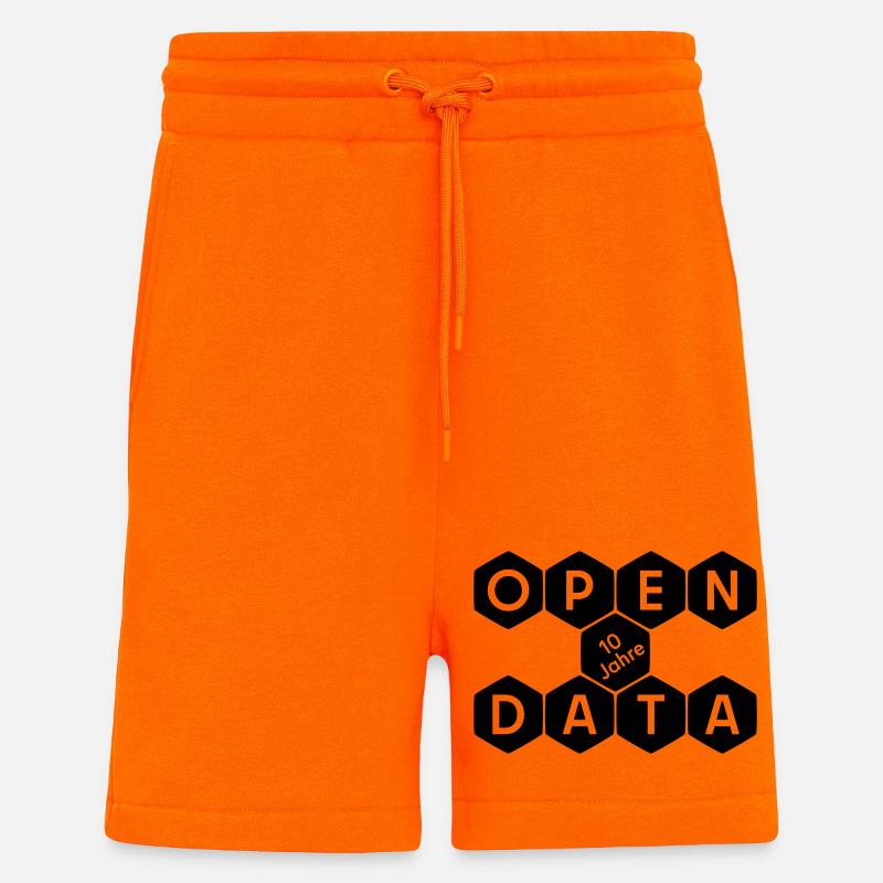 Open Data 10 Jahre Jubiläum (dunkel) - Shorts - made by SPREAD - SUNSET ORANGE