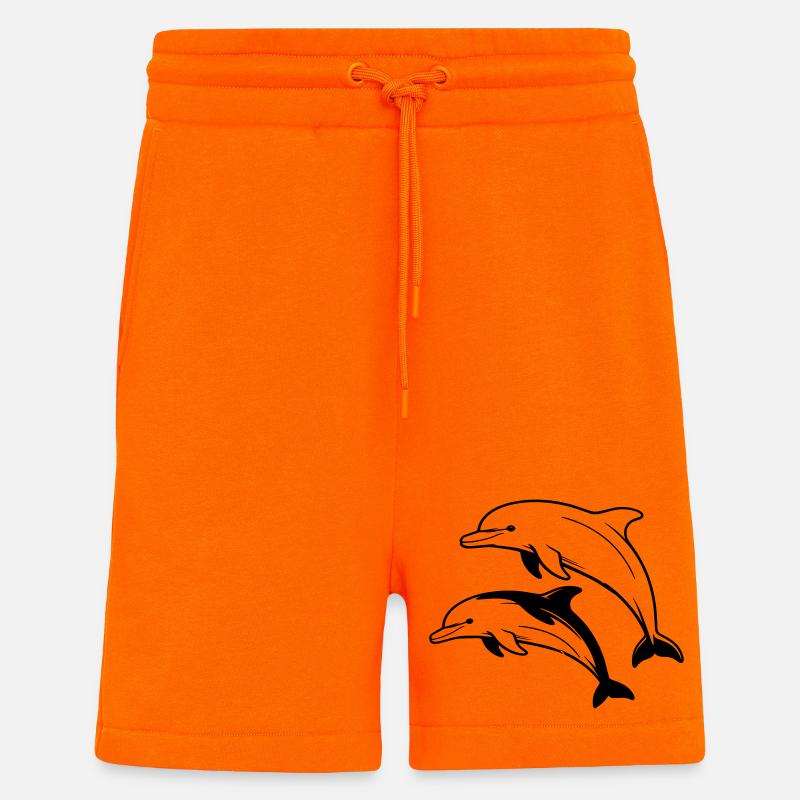 dolphins - Shorts - made by SPREAD - SUNSET ORANGE