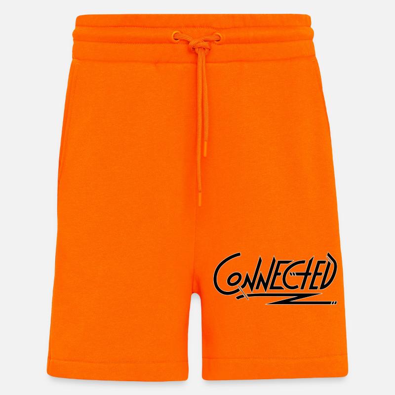 Connected_black_simple - Shorts - made by SPREAD - SUNSET ORANGE