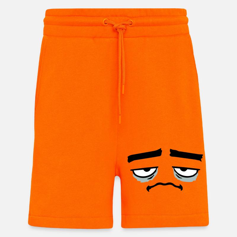 Grumpy sad disappointed face funny - Shorts - made by SPREAD - SUNSET ORANGE