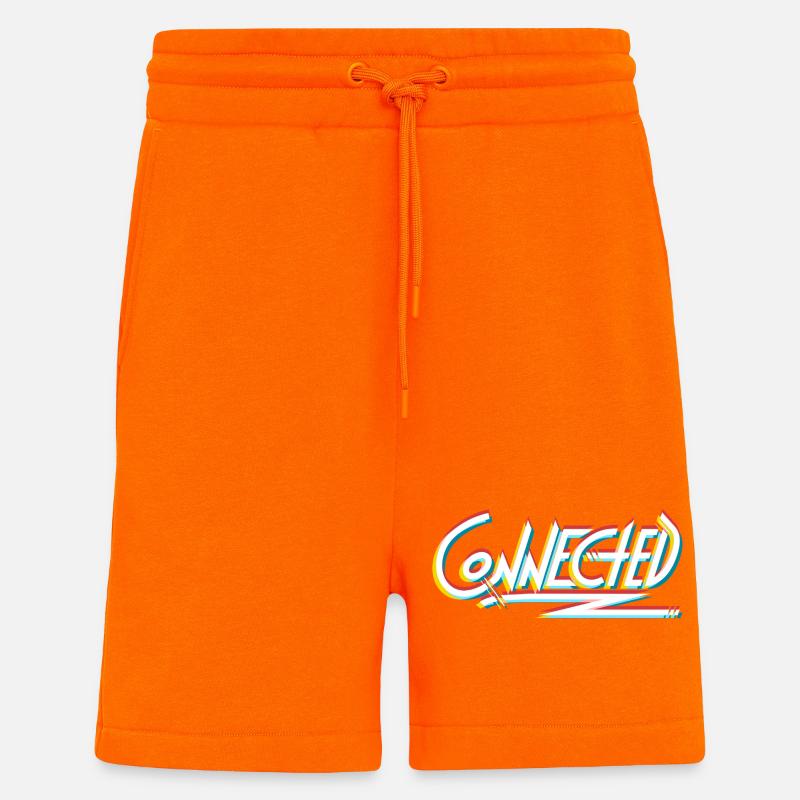 Connected_white_prism - Shorts - made by SPREAD - SUNSET ORANGE