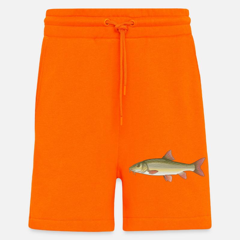 Pêche au barbeau Pêche - Short bio décontracté fabriqué en UE - SUNSET ORANGE