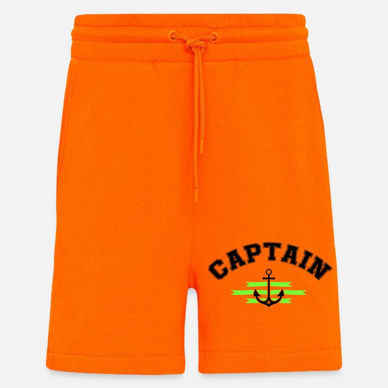 Capitaine d’ancre - Short bio décontracté fabriqué en UE - SUNSET ORANGE