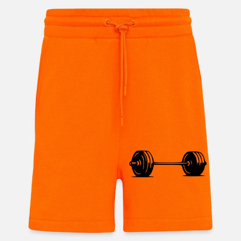 Haltère - Short bio décontracté fabriqué en UE - SUNSET ORANGE