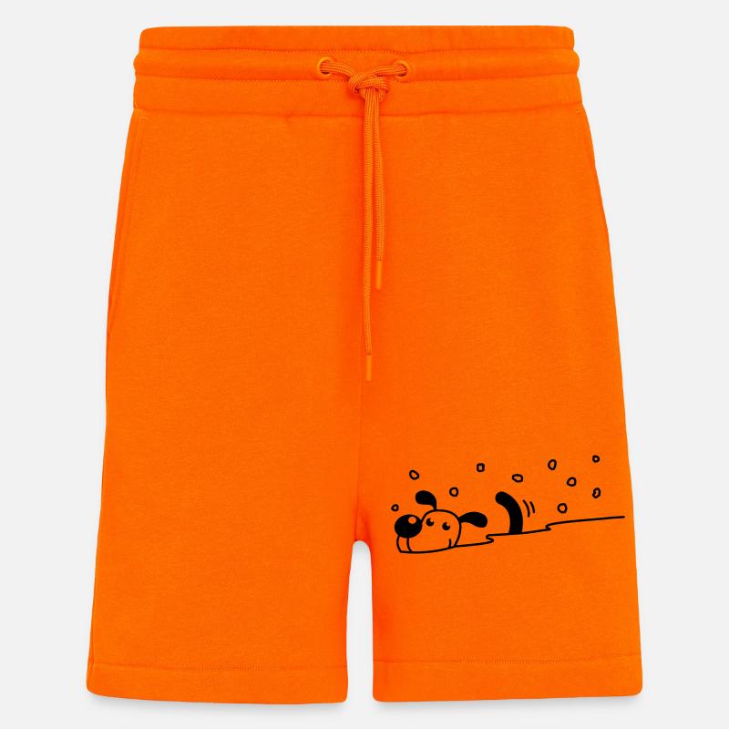 Niedlicher Hund im Schnee - Shorts - made by SPREAD - SUNSET ORANGE