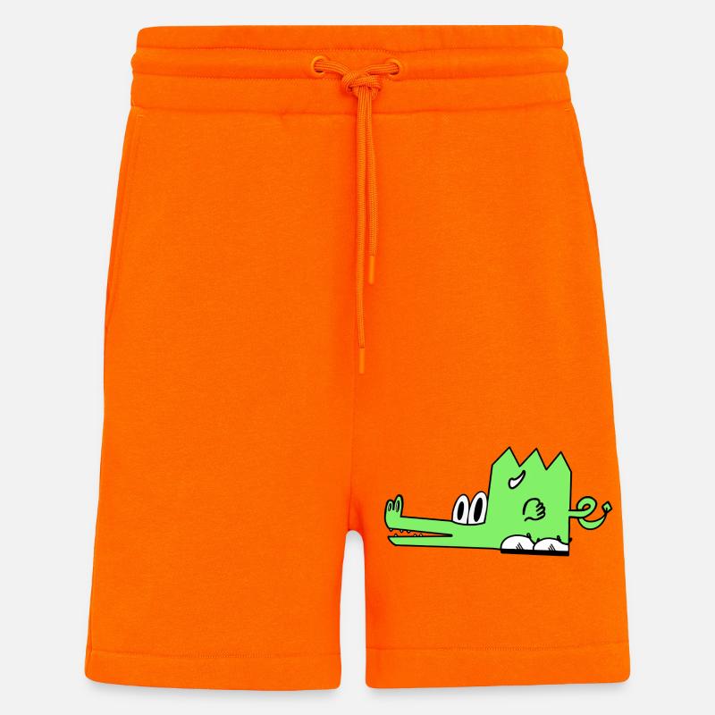 Emberon le dragon - Short bio décontracté fabriqué en UE - SUNSET ORANGE