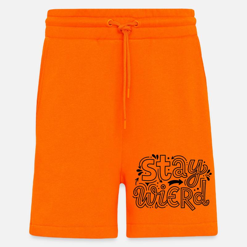 Reste bizarre - Short bio décontracté fabriqué en UE - SUNSET ORANGE