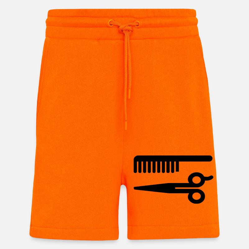 coiffeur - Short bio décontracté fabriqué en UE - SUNSET ORANGE