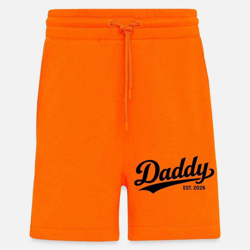 Daddy's 2026 Daddy-to-be New Father Gift - Shorts - made by SPREAD - SUNSET ORANGE