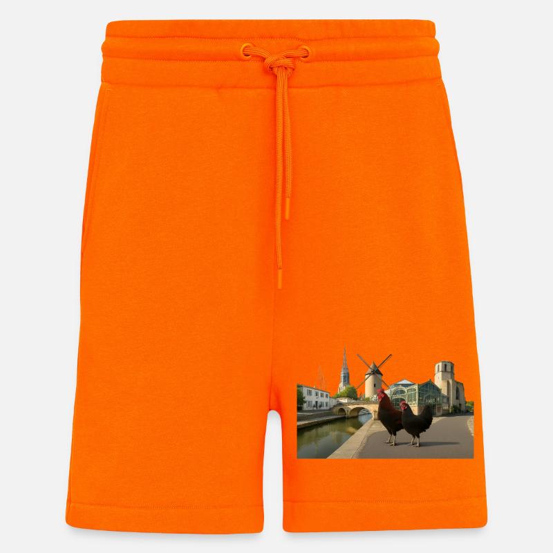 Marans, Stadthähne an der Mühle - Shorts - made by SPREAD - SUNSET ORANGE