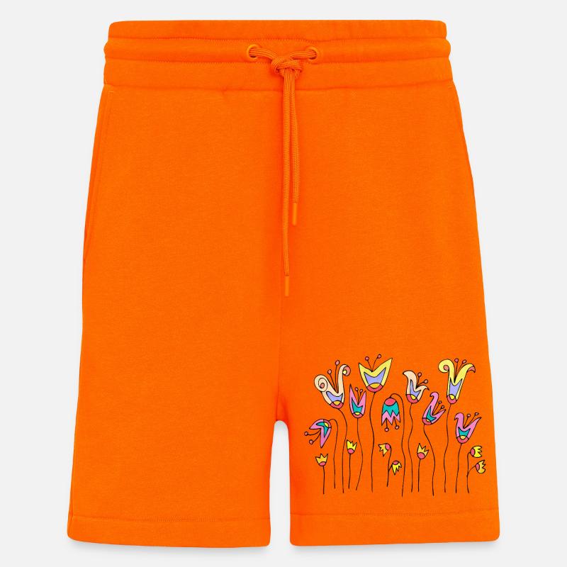 Fleur - Short bio décontracté fabriqué en UE - SUNSET ORANGE