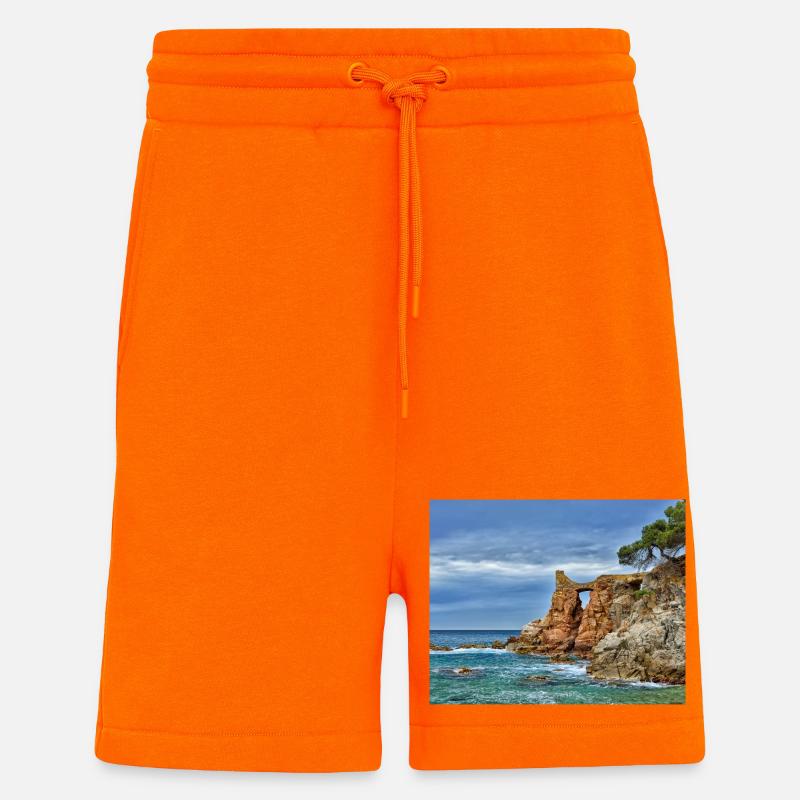 Sea Arch by Cliffside - Shorts - made by SPREAD - SUNSET ORANGE