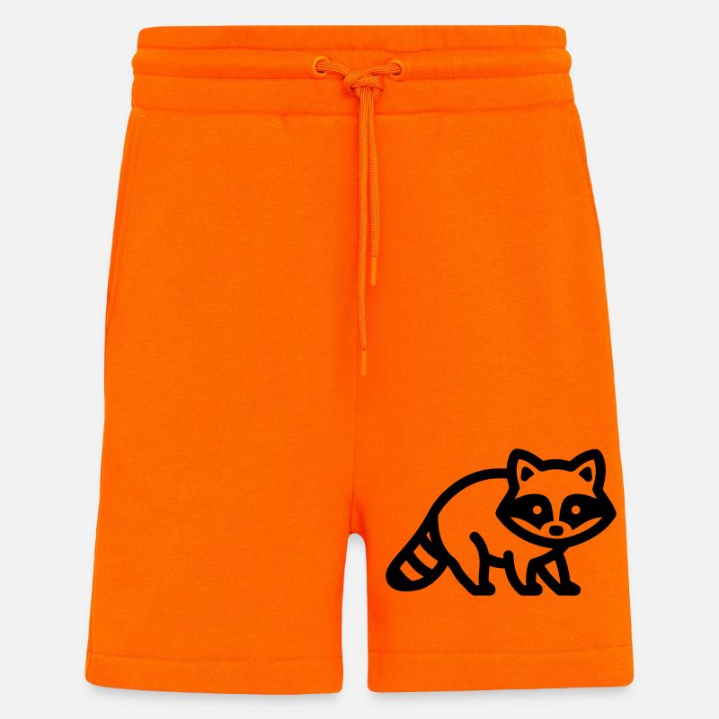 raton laveur - Short bio décontracté fabriqué en UE - SUNSET ORANGE