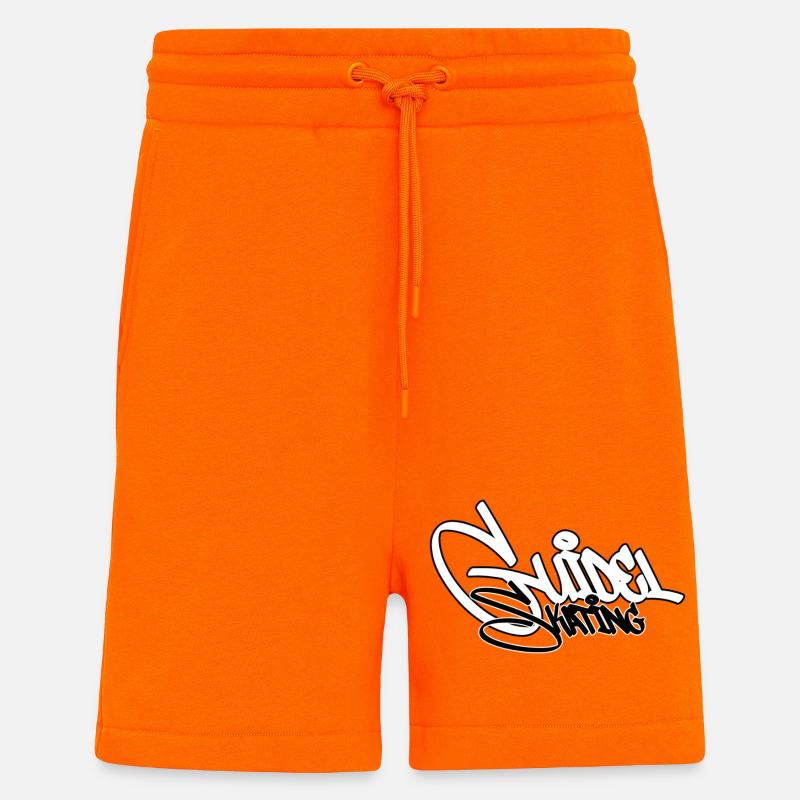 Graffiti Skate Vibe - Short bio décontracté fabriqué en UE - SUNSET ORANGE