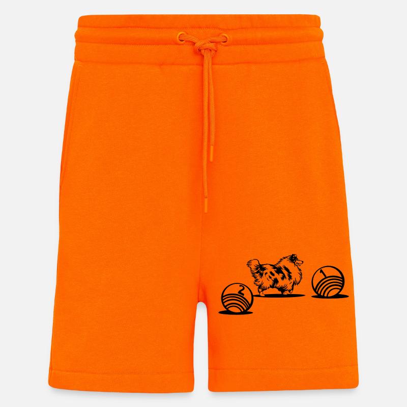 Long-haired Collie Driftball Sport (dyeable) - Shorts - made by SPREAD - SUNSET ORANGE