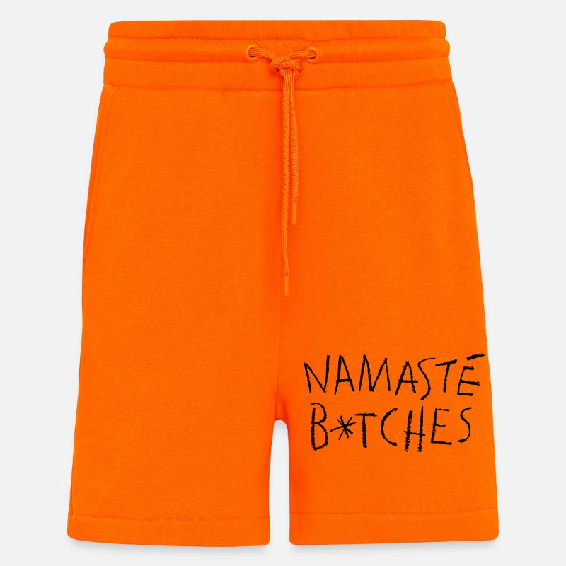 Namasté Black - Shorts - made by SPREAD - SUNSET ORANGE
