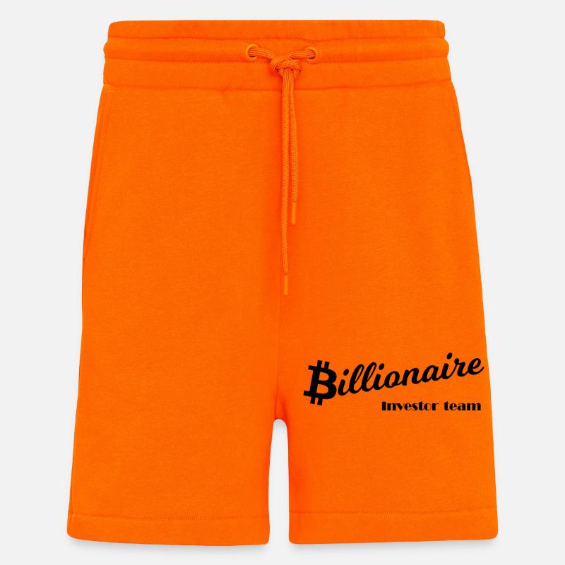 Bitcoin Silhouette Noir - Short bio décontracté fabriqué en UE - SUNSET ORANGE