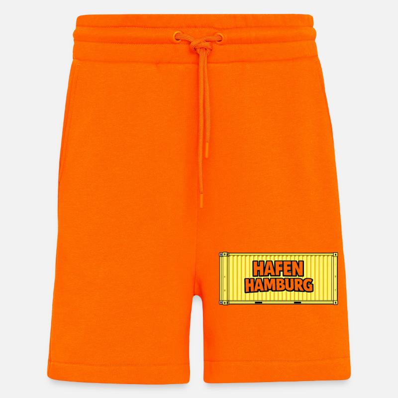 Hafen Hamburg Container gelb - Shorts - made by SPREAD - SUNSET ORANGE