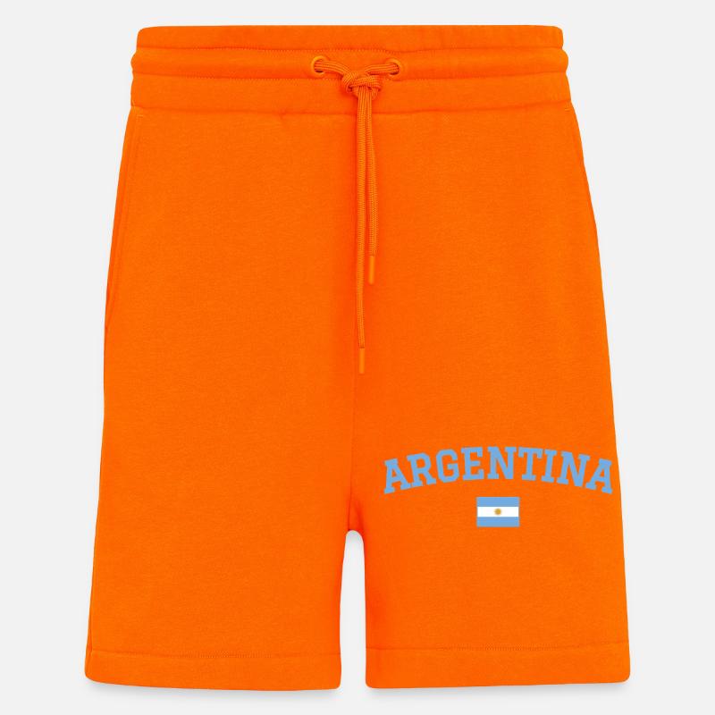 Argentina Flag Design Blue - Shorts - made by SPREAD - SUNSET ORANGE