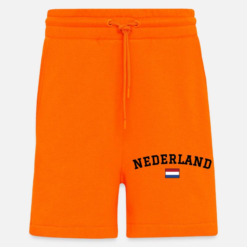 Netherlands Flag Design Black - Shorts - made by SPREAD - SUNSET ORANGE