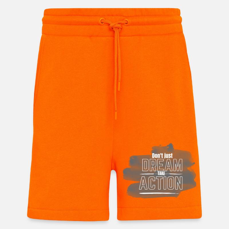 Rêve et Action - Short bio décontracté fabriqué en UE - SUNSET ORANGE
