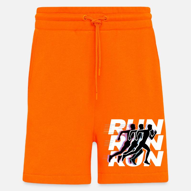 Silhouettes de course - Short bio décontracté fabriqué en UE - SUNSET ORANGE