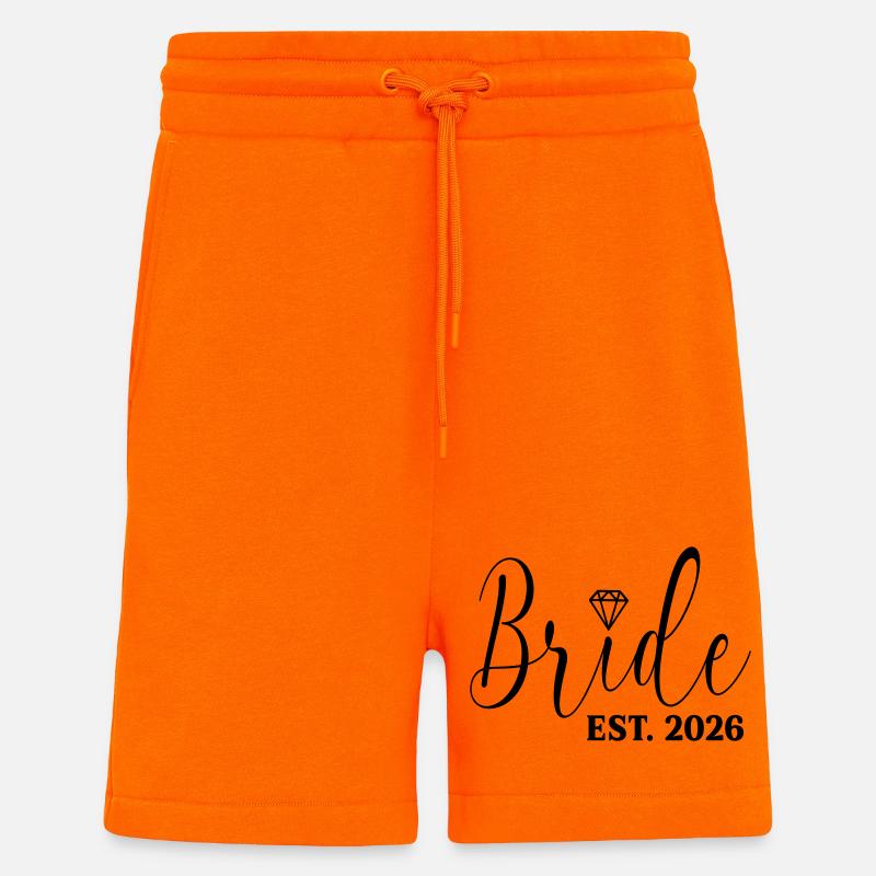 Mariage de mariée 2026 - Short bio décontracté fabriqué en UE - SUNSET ORANGE