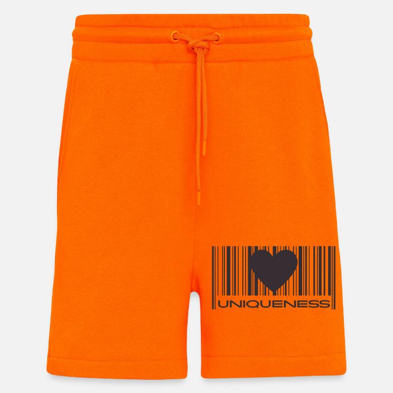 Unicité - Short bio décontracté fabriqué en UE - SUNSET ORANGE