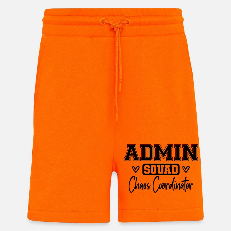 Admin Squad: Farbig Retro Büroteam Geschenk - Shorts - made by SPREAD - SUNSET ORANGE
