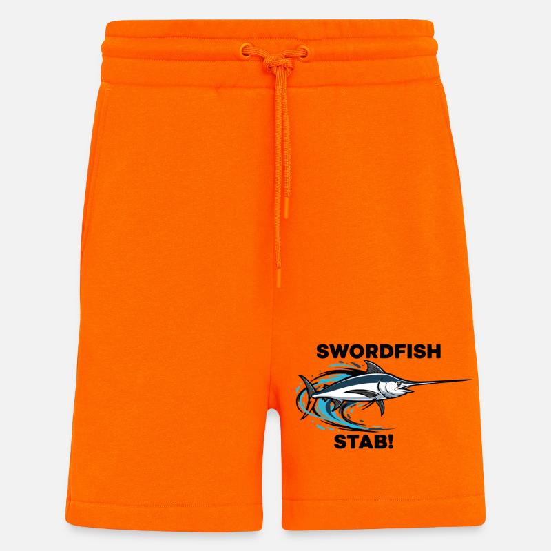 Espadon Stab Épée Mer Swordfish - Short bio décontracté fabriqué en UE - SUNSET ORANGE