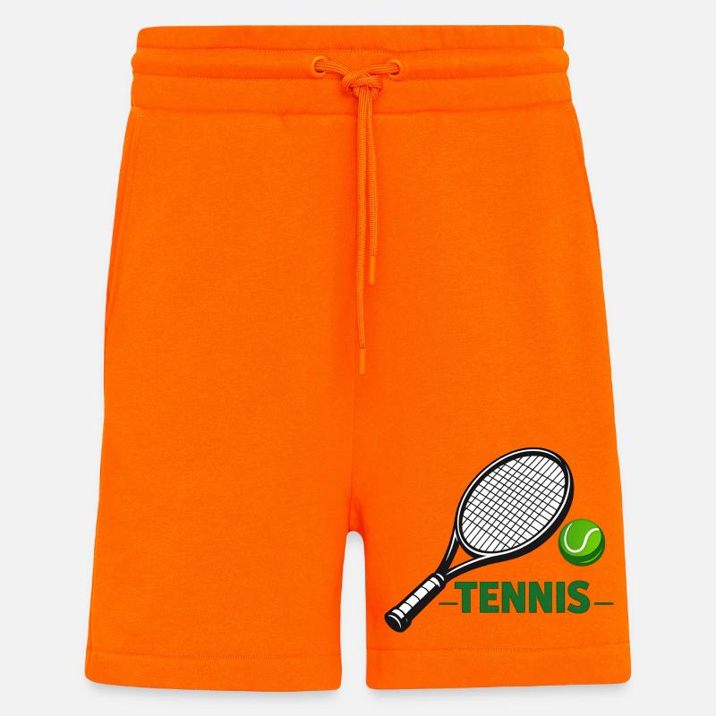 Conception de tennis - Short bio décontracté fabriqué en UE - SUNSET ORANGE
