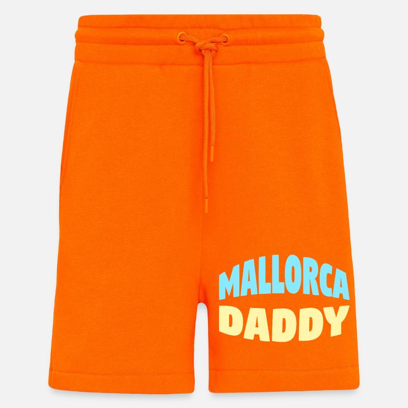Papa de Majorque - Short bio décontracté fabriqué en UE - SUNSET ORANGE