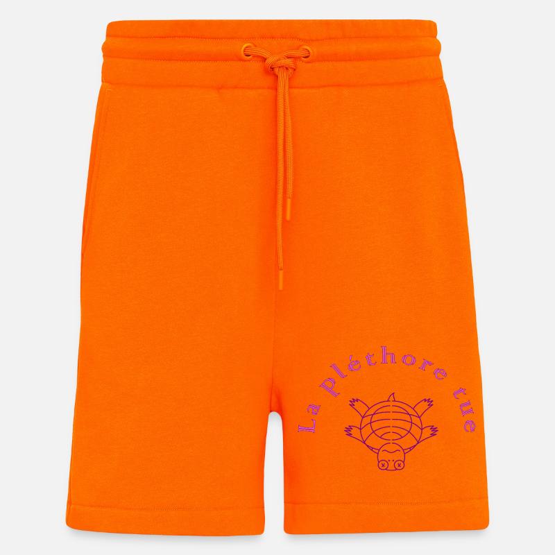 La Pléthore Tue Violet - Short bio décontracté fabriqué en UE - SUNSET ORANGE