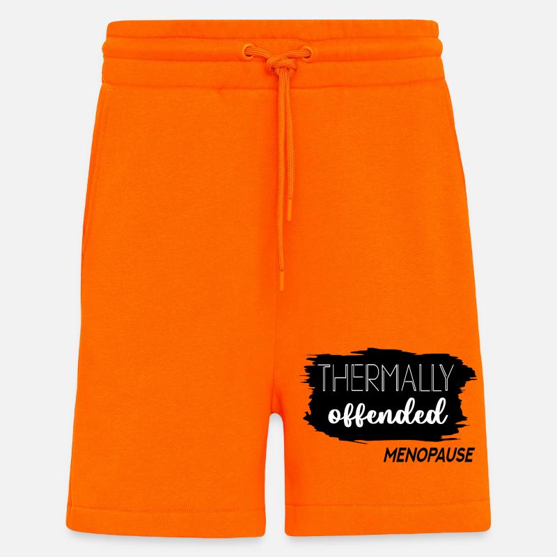 Bouffées de chaleur Ménopause - Short bio décontracté fabriqué en UE - SUNSET ORANGE
