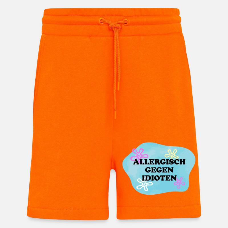 Allergisch gegen Idioten | Sarkasmus Retro Meme - Shorts - made by SPREAD - SUNSET ORANGE