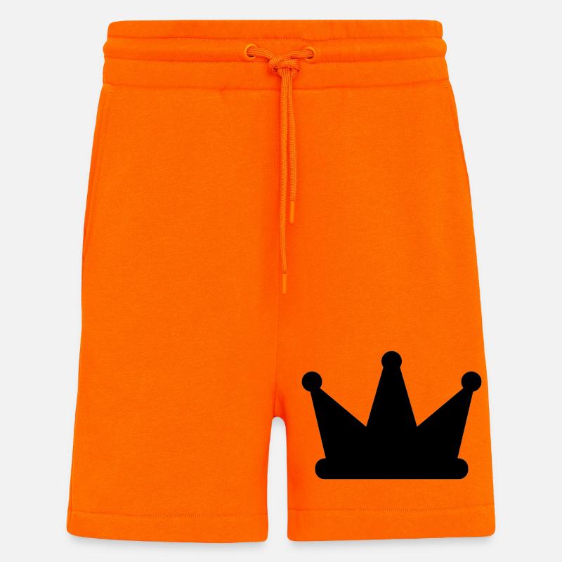 Couronne - Short bio décontracté fabriqué en UE - SUNSET ORANGE